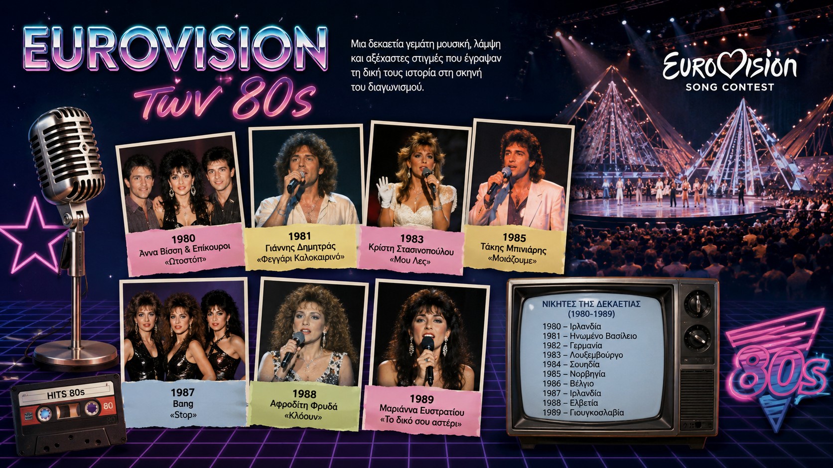 Οι ελληνικές συμμετοχές της Eurovision που άφησαν εποχή στα ‘80s